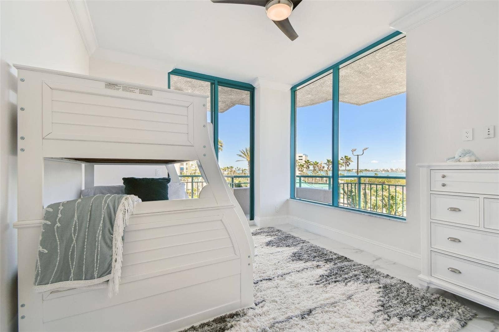 1560 GULF BOULEVARD, #306, Clearwater Beach, FL 33767 Fourth bedroom with pool & intracoastal views