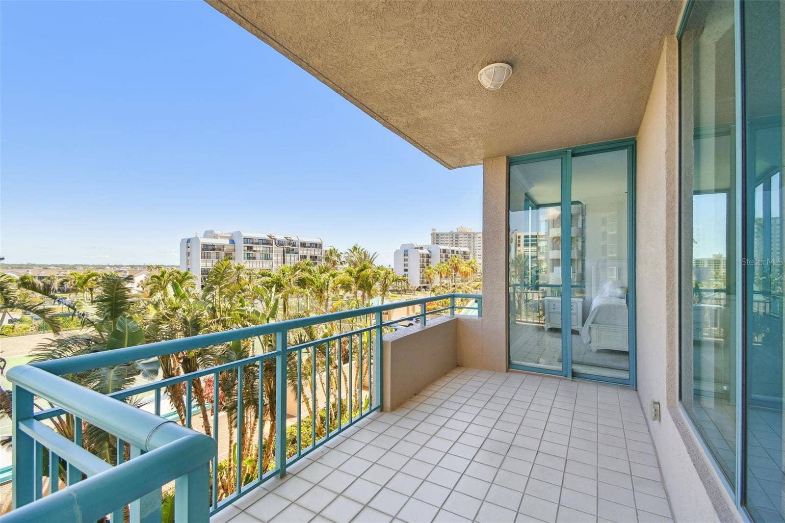 1560 GULF BOULEVARD, #306, Clearwater Beach, FL 33767 Second & Fourth Bedroom balcony overlooking patio & pool. Great water views!