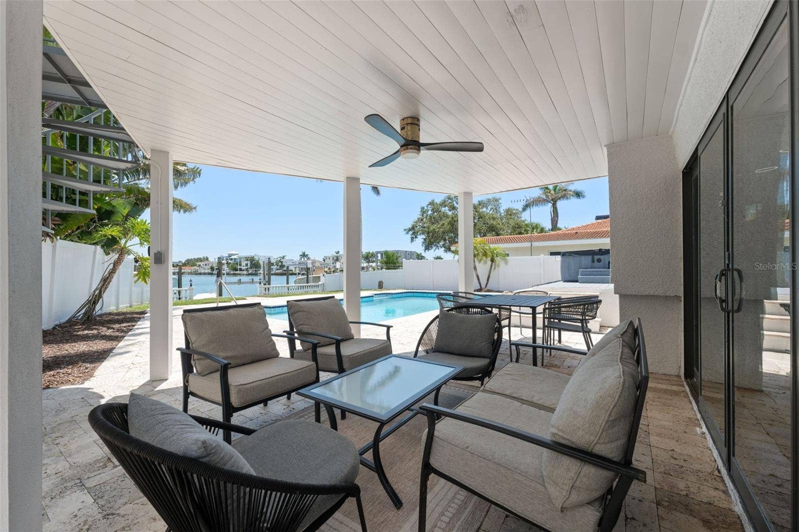 900 79TH STREET S, St Petersburg, FL 33707 Expansive terrace with covered living space below
