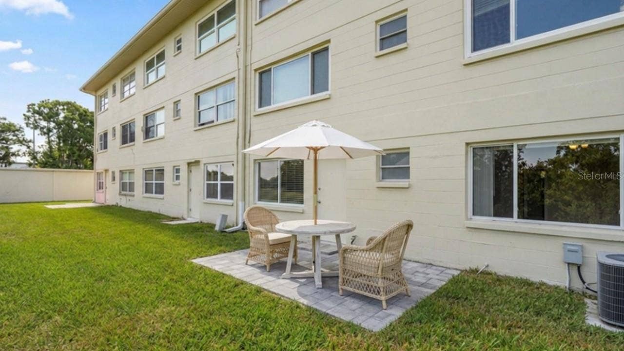 4455 DUHME ROAD, #109, St Petersburg, FL 33708 Virtual Staged patio