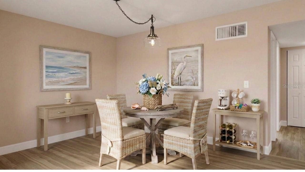 4455 DUHME ROAD, #109, St Petersburg, FL 33708 Virtual staged -dining room