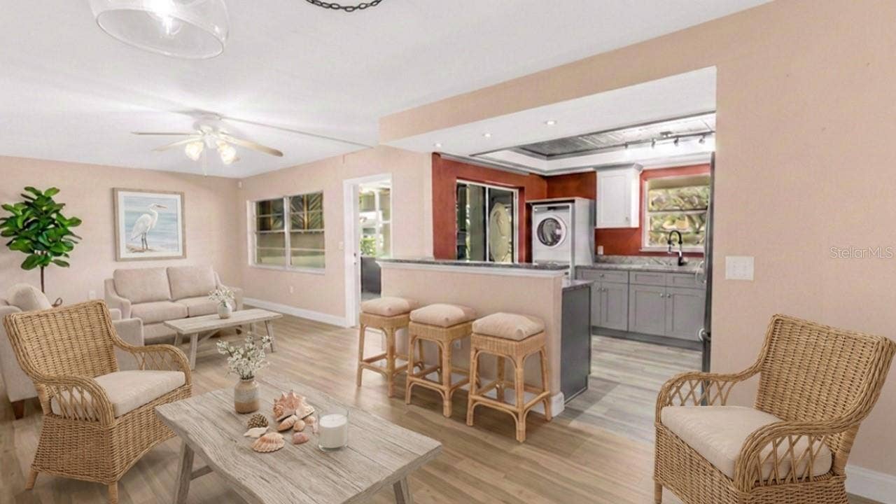 4455 DUHME ROAD, #109, St Petersburg, FL 33708 Virtual staged living dining