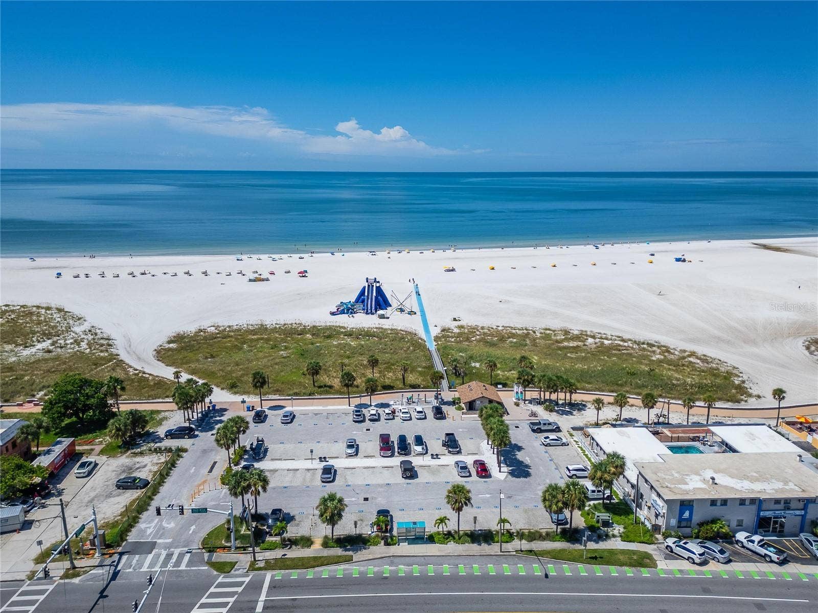 Boardwalk on the beach w Restaurants & Entertainment