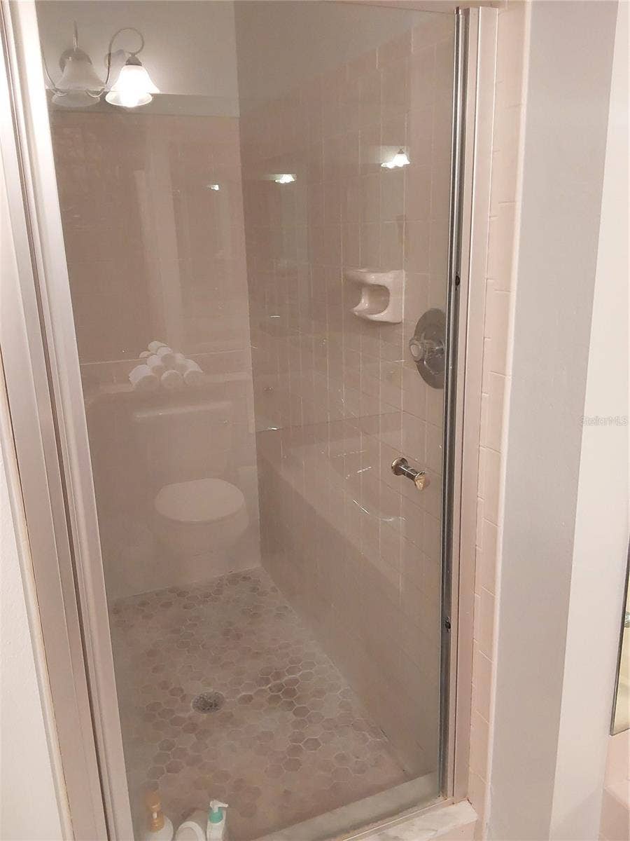 Walk in shower master bathroom