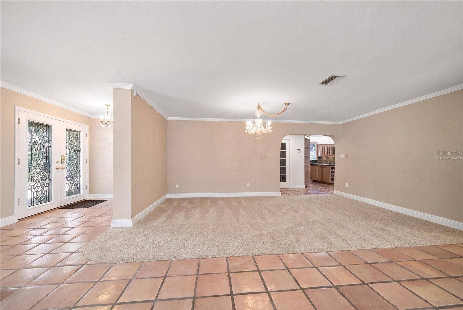 3033 82ND WAY N, St Petersburg, FL 33710 Dining Room - Virtually Staged with Carpet