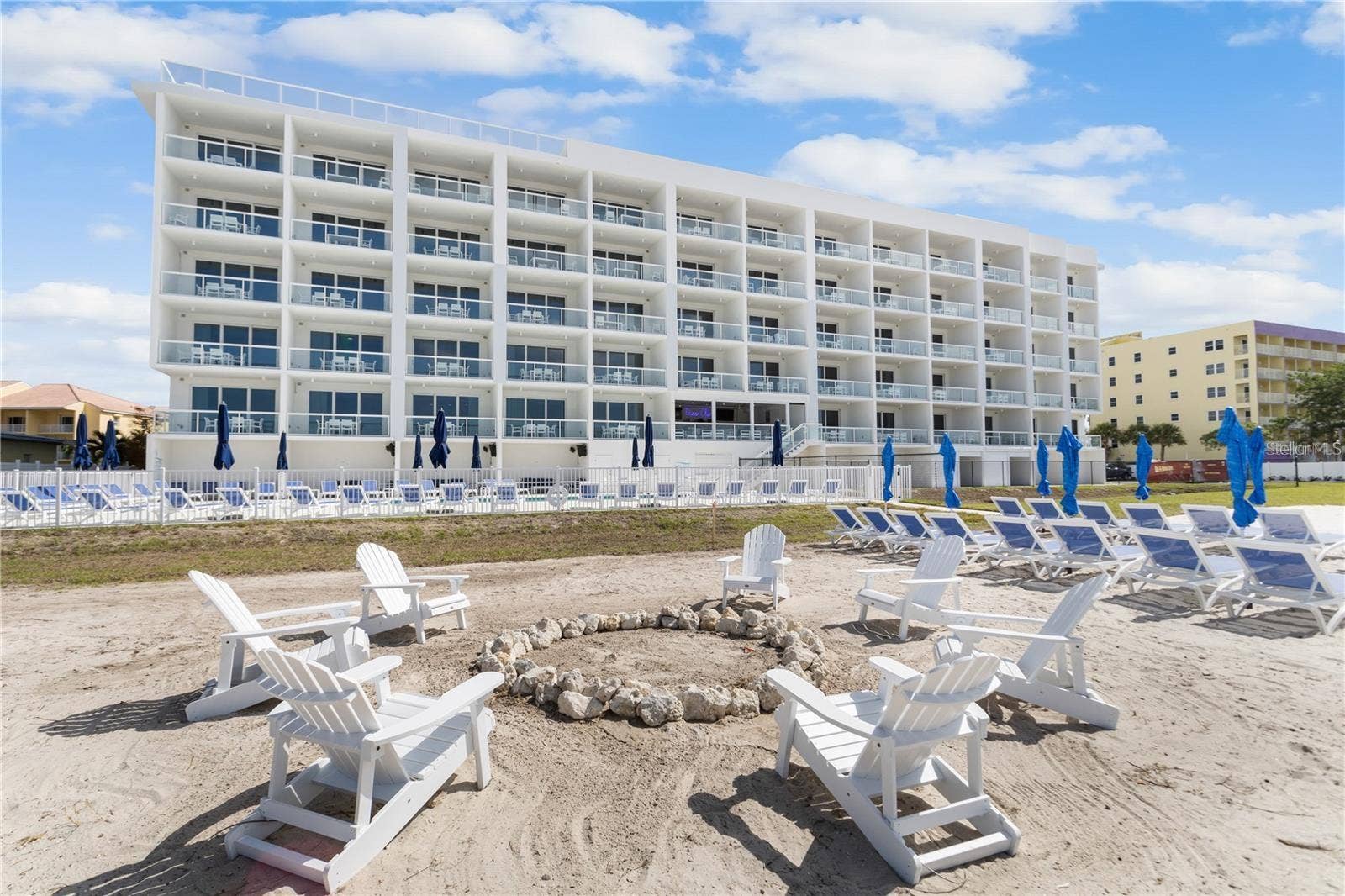 Private beach area