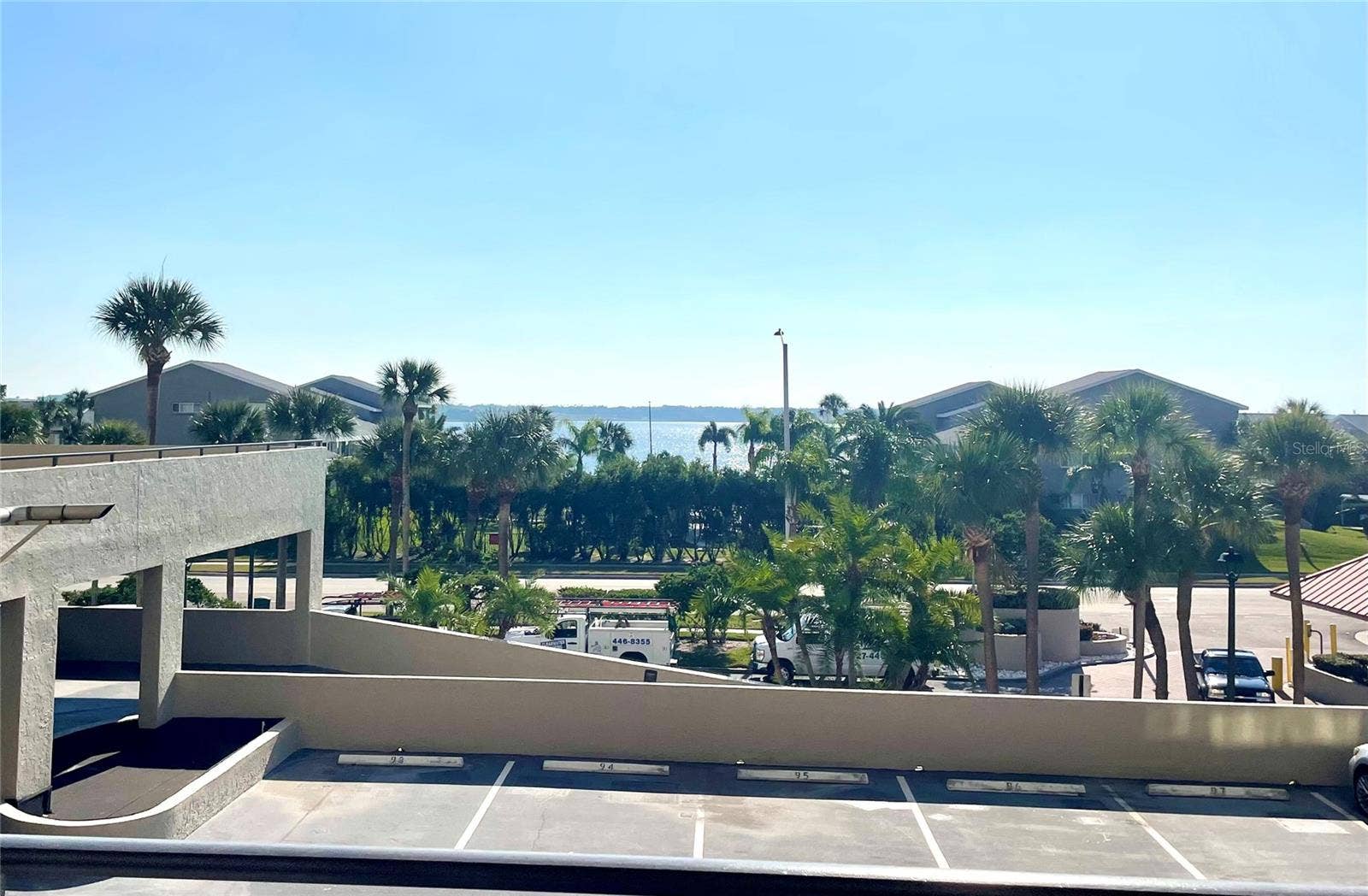1290 GULF BOULEVARD, #302, Clearwater, FL 33767 View from front door. Sunning deck with intracoastal views.