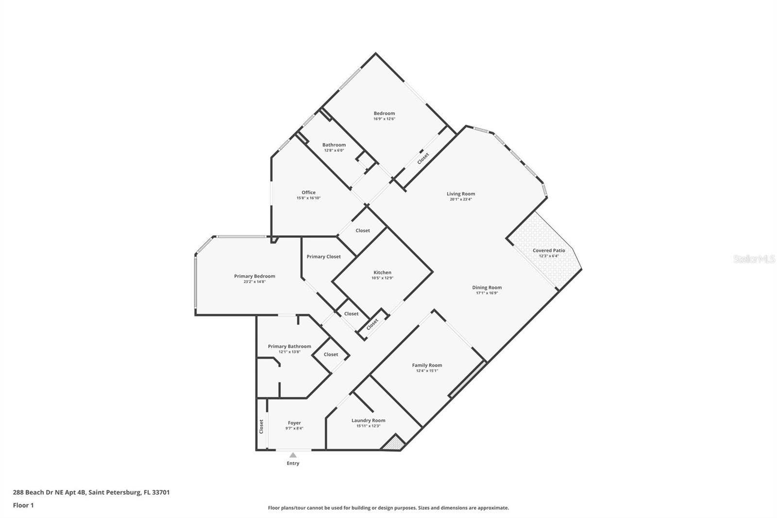 288 BEACH DRIVE NE, #4B, St Petersburg, FL 33701 Floor Plan