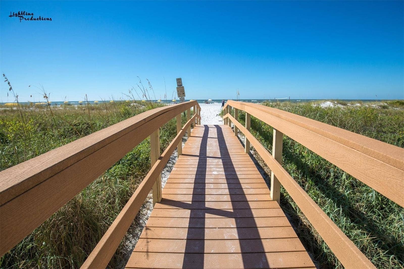 12000 GULF BOULEVARD, #207N, Treasure Island, FL 33706 walkway to beach