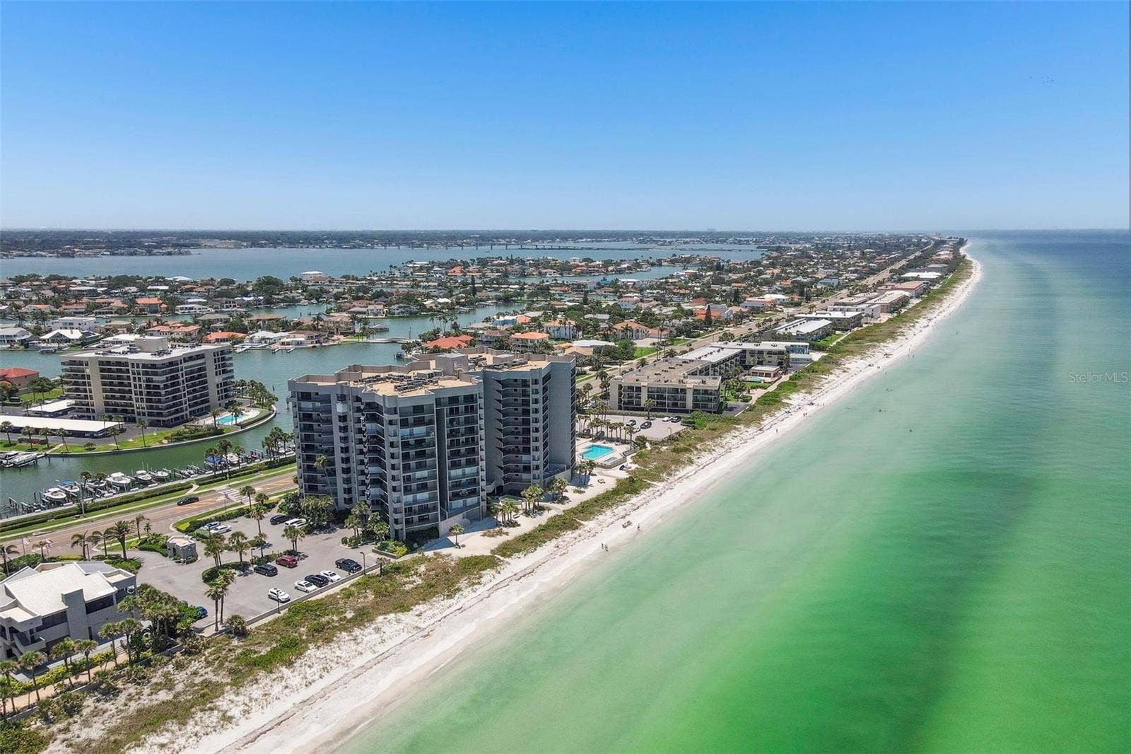 1660 GULF BOULEVARD, #607, Clearwater Beach, FL 33767 aerial south facing