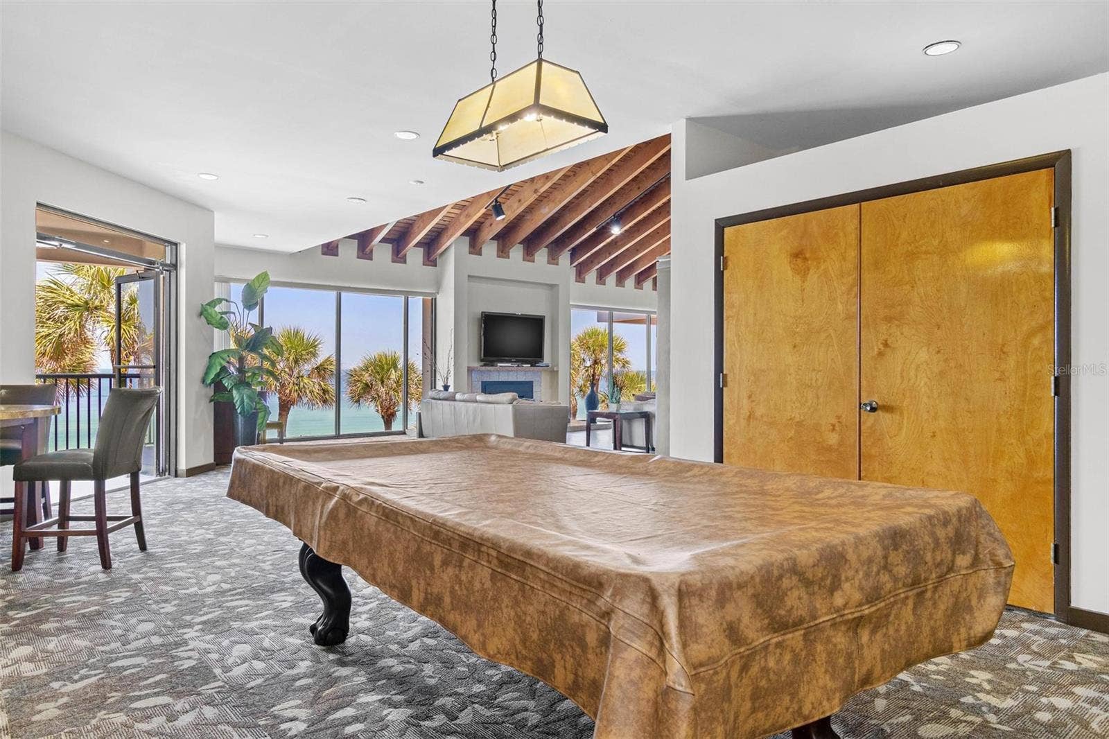 1660 GULF BOULEVARD, #607, Clearwater Beach, FL 33767 community clubhouse with billards area