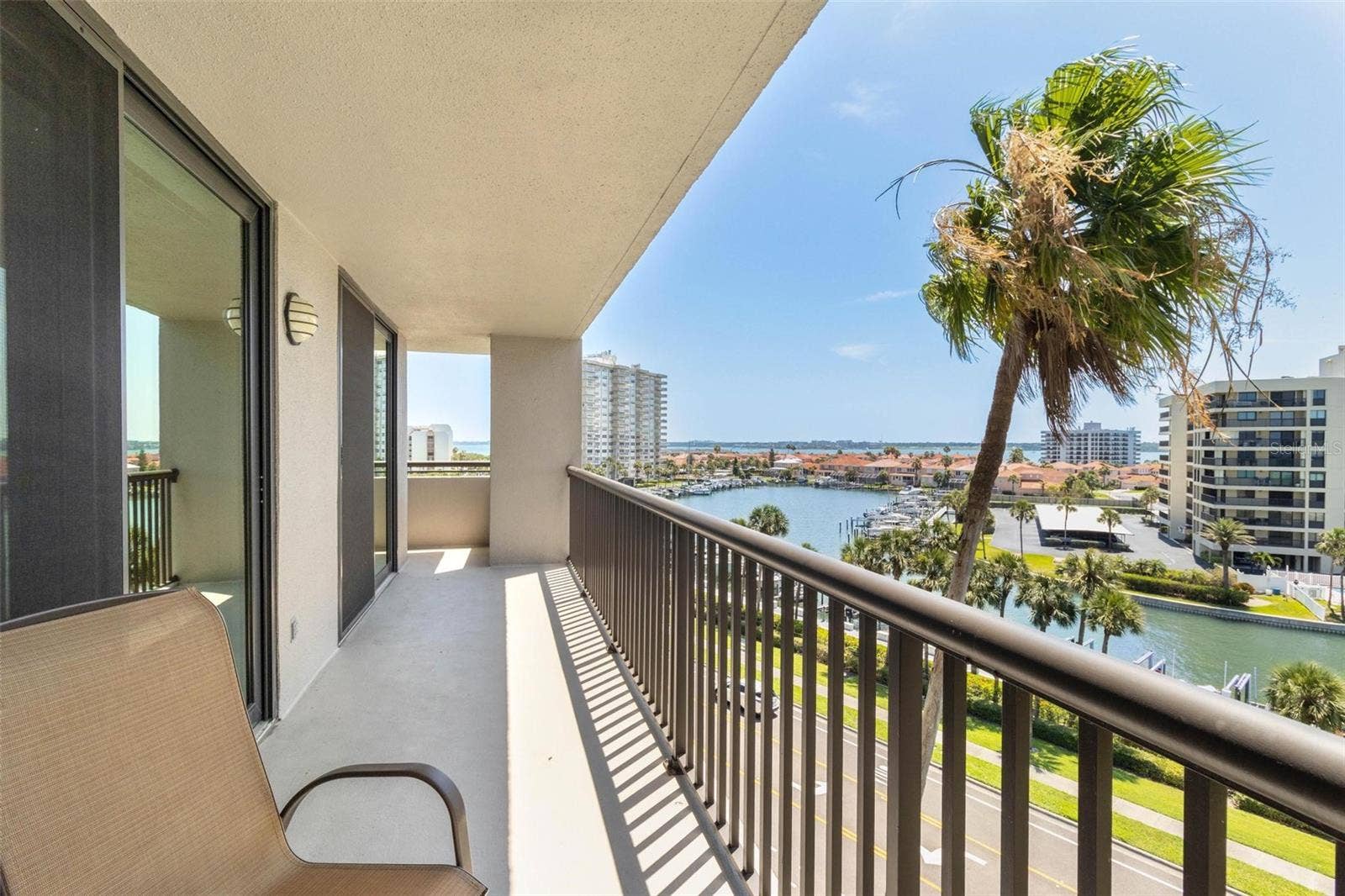 1660 GULF BOULEVARD, #607, Clearwater Beach, FL 33767 water views from private balcony