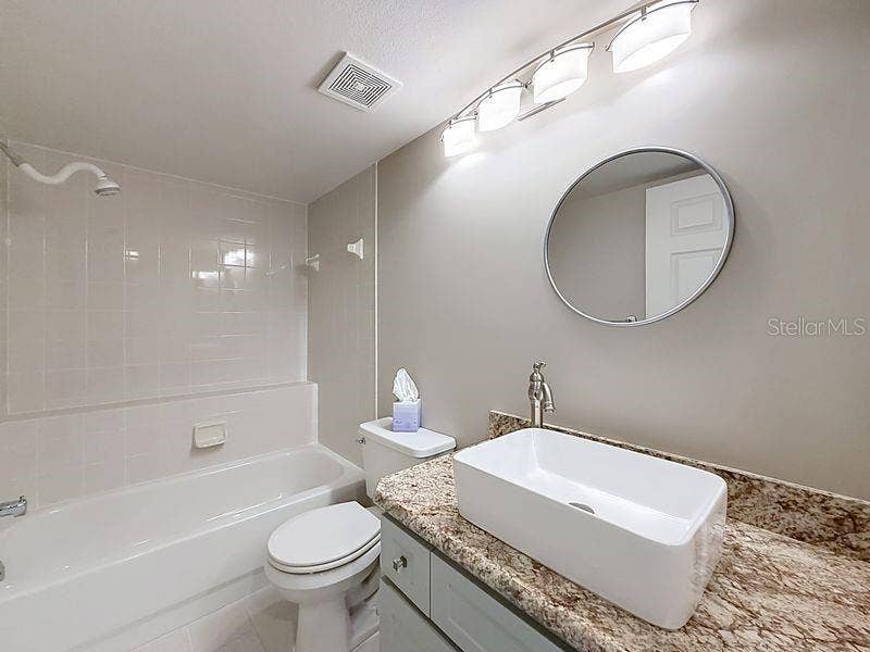 Guest bathroom just outside guest bedrooms