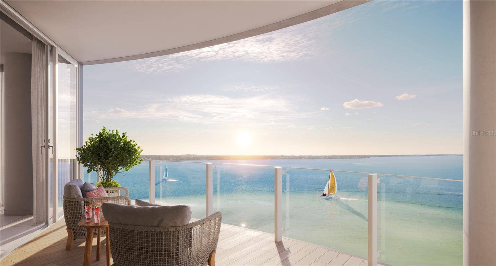 805 S GULFVIEW BOULEVARD, #401B, Clearwater Beach, FL 33767 View From the Balcony - To Be Built
