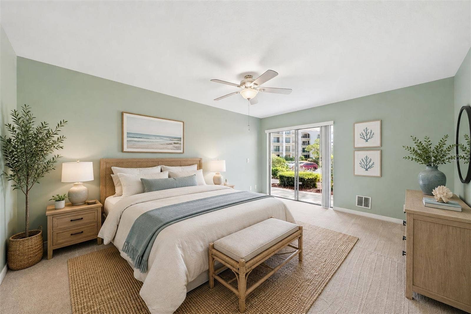 301 MARINER DRIVE, #301, Tarpon Springs, FL 34689 Virtually staged- primary bedroom