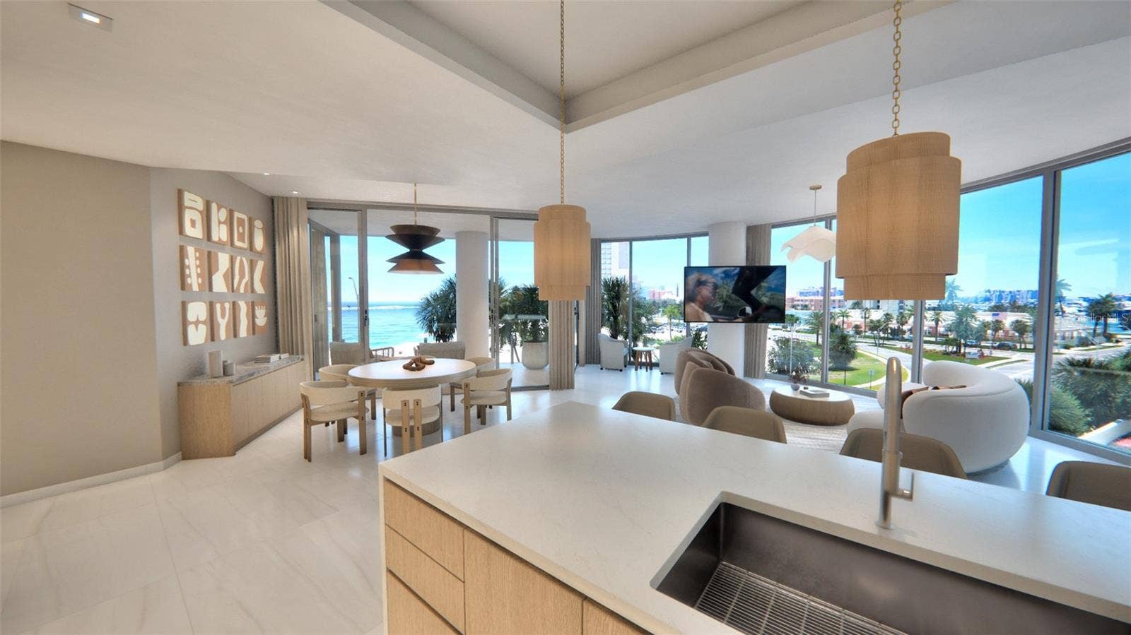 805 S GULFVIEW BOULEVARD, #407A, Clearwater Beach, FL 33767 View from Kitchen - To Be Built