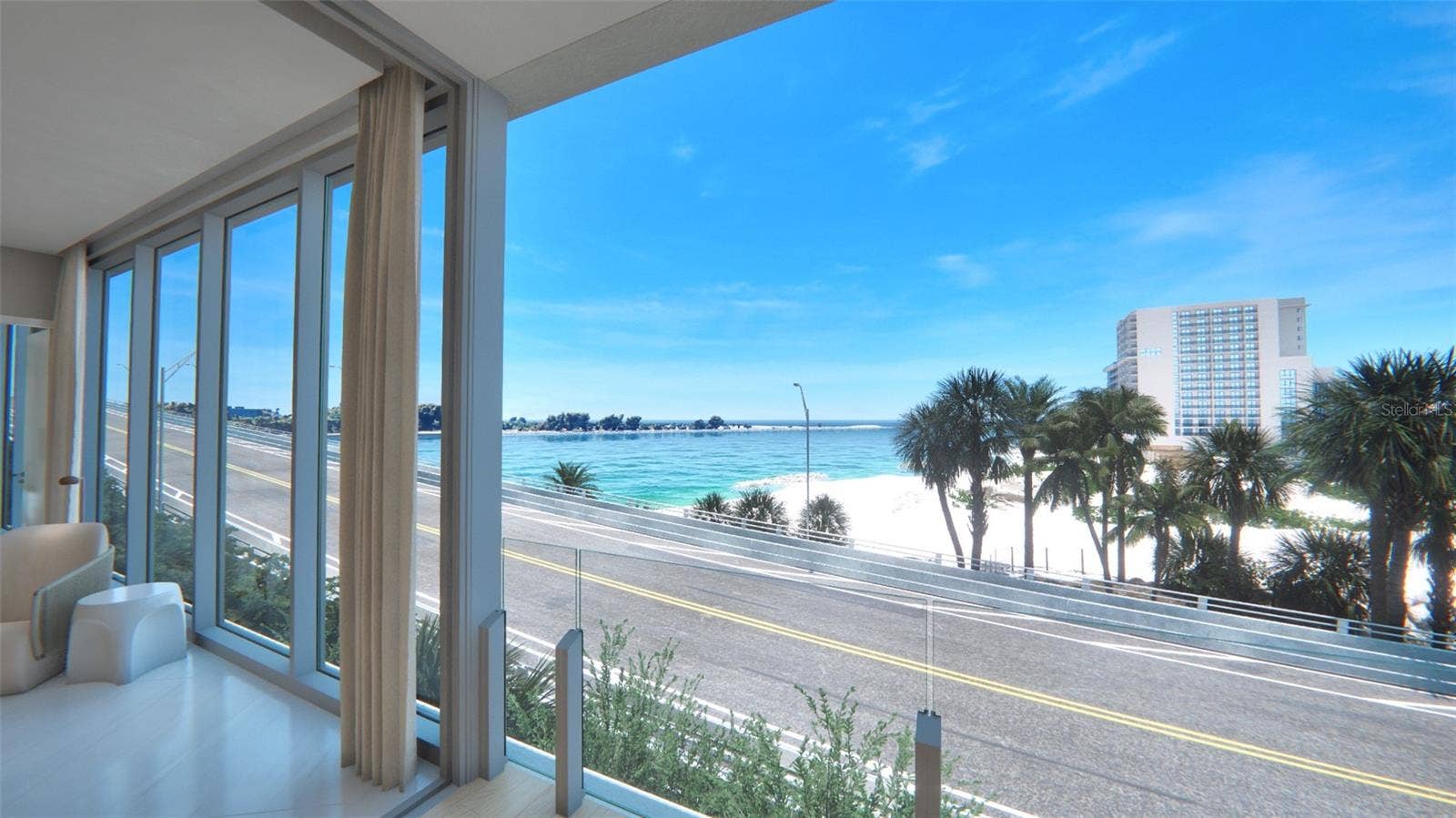 805 S GULFVIEW BOULEVARD, #407A, Clearwater Beach, FL 33767 View From the Balcony - To Be Built