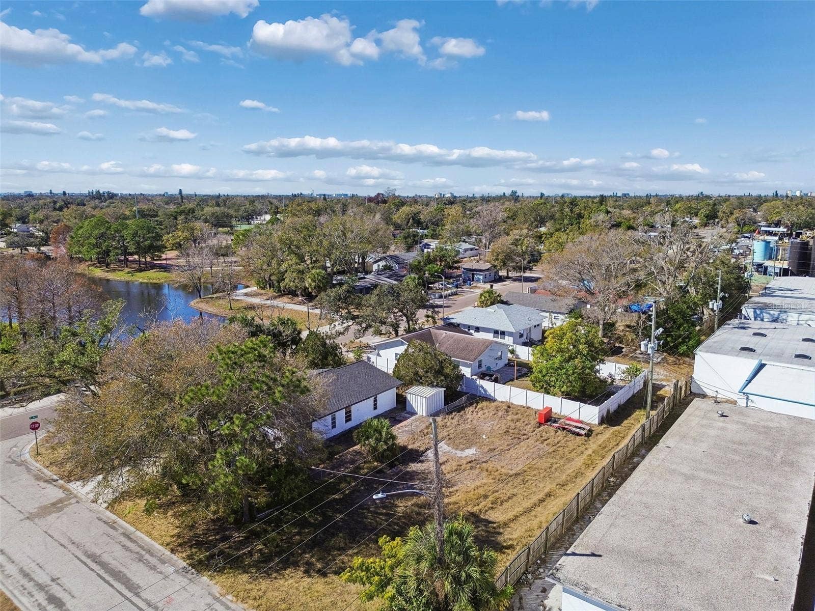 Another perspective of the lot and the surrounding St. Petersburg neighborhood.