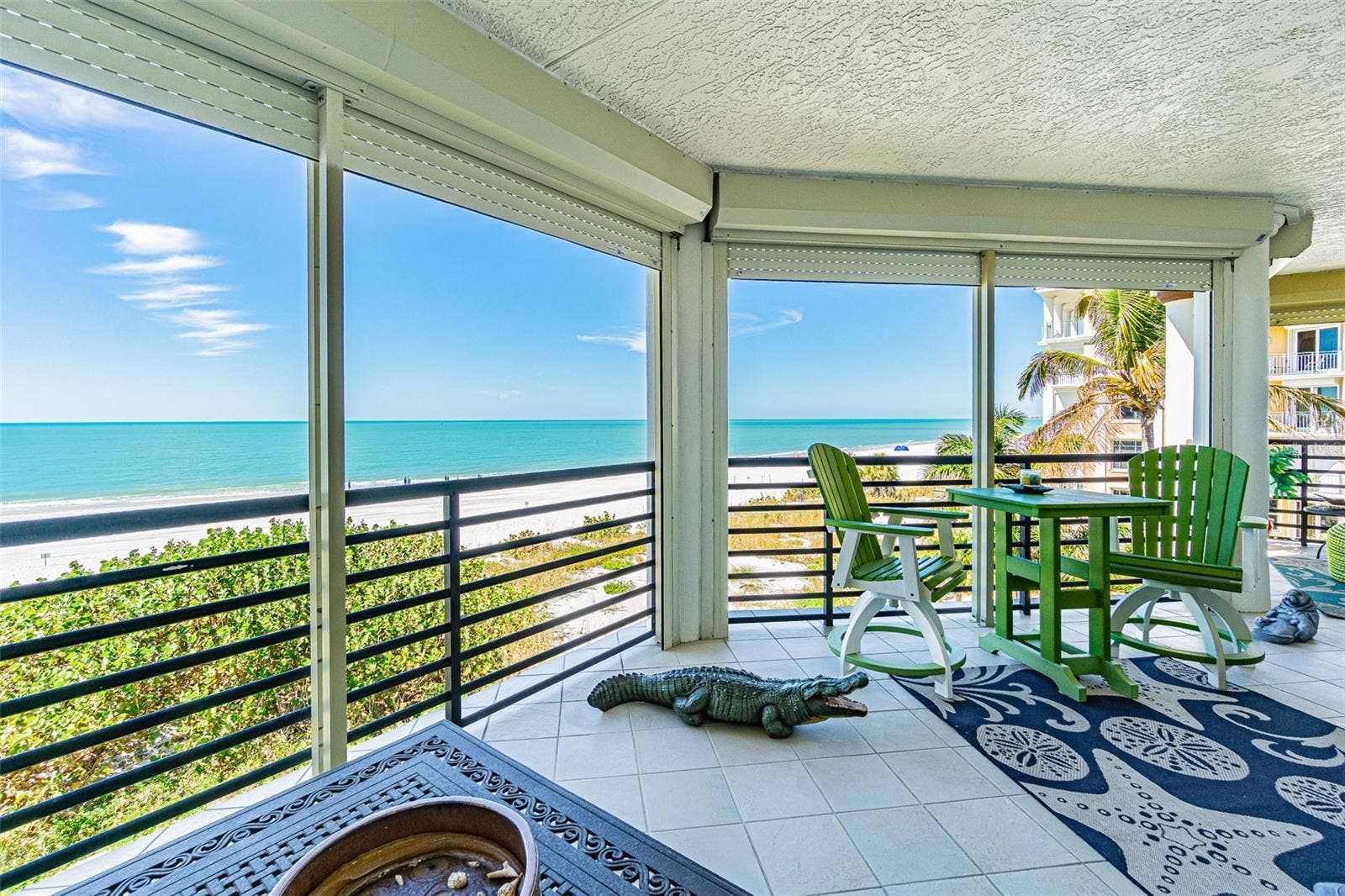 200 121ST AVENUE, #304, Treasure Island, FL 33706 Balcony to Beach