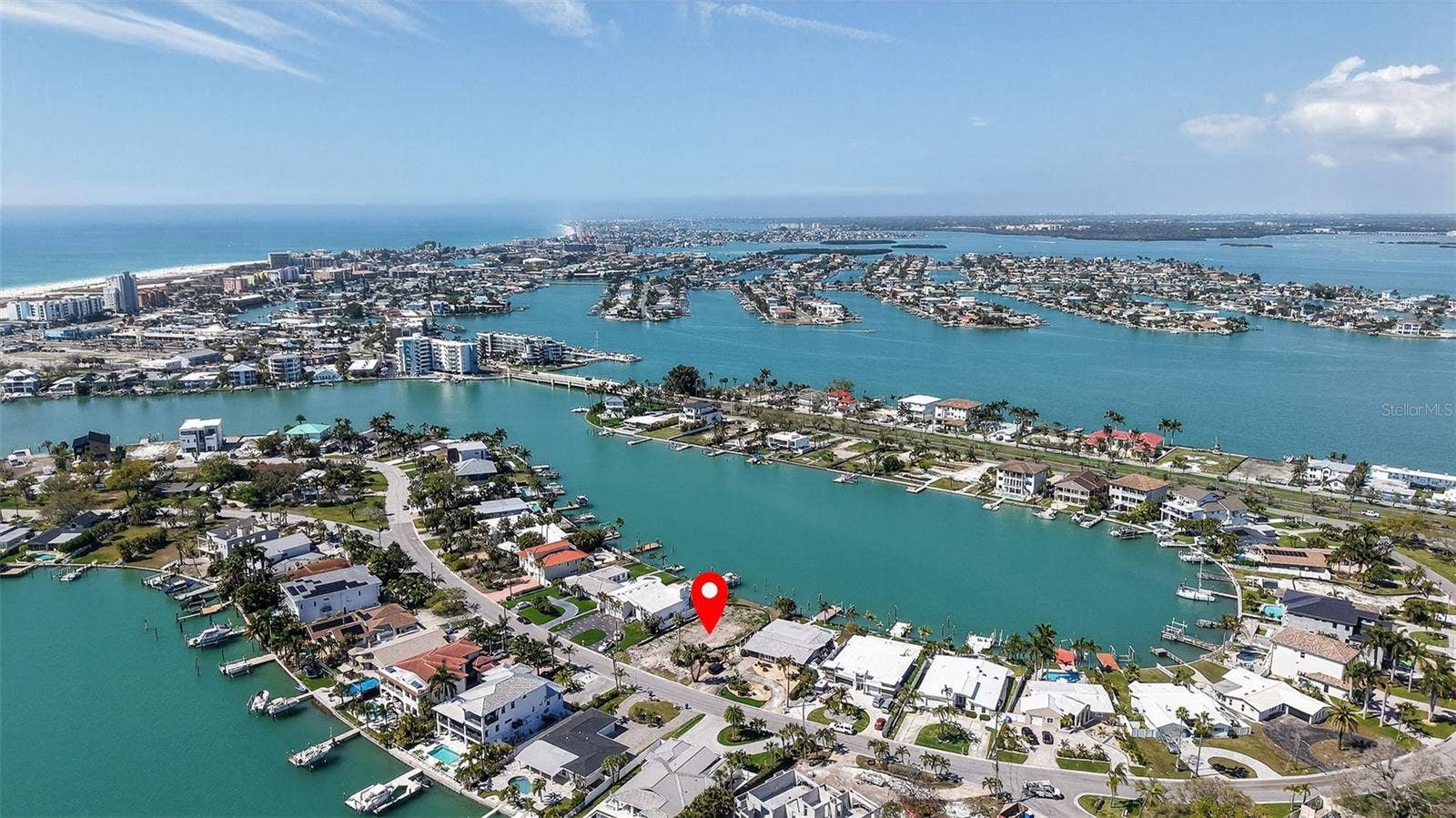 27 DOLPHIN DRIVE, Treasure Island, FL 33706 As you can see from this viewpoint, you have the protection of a very wide canal/Cove just feet away from the open water
