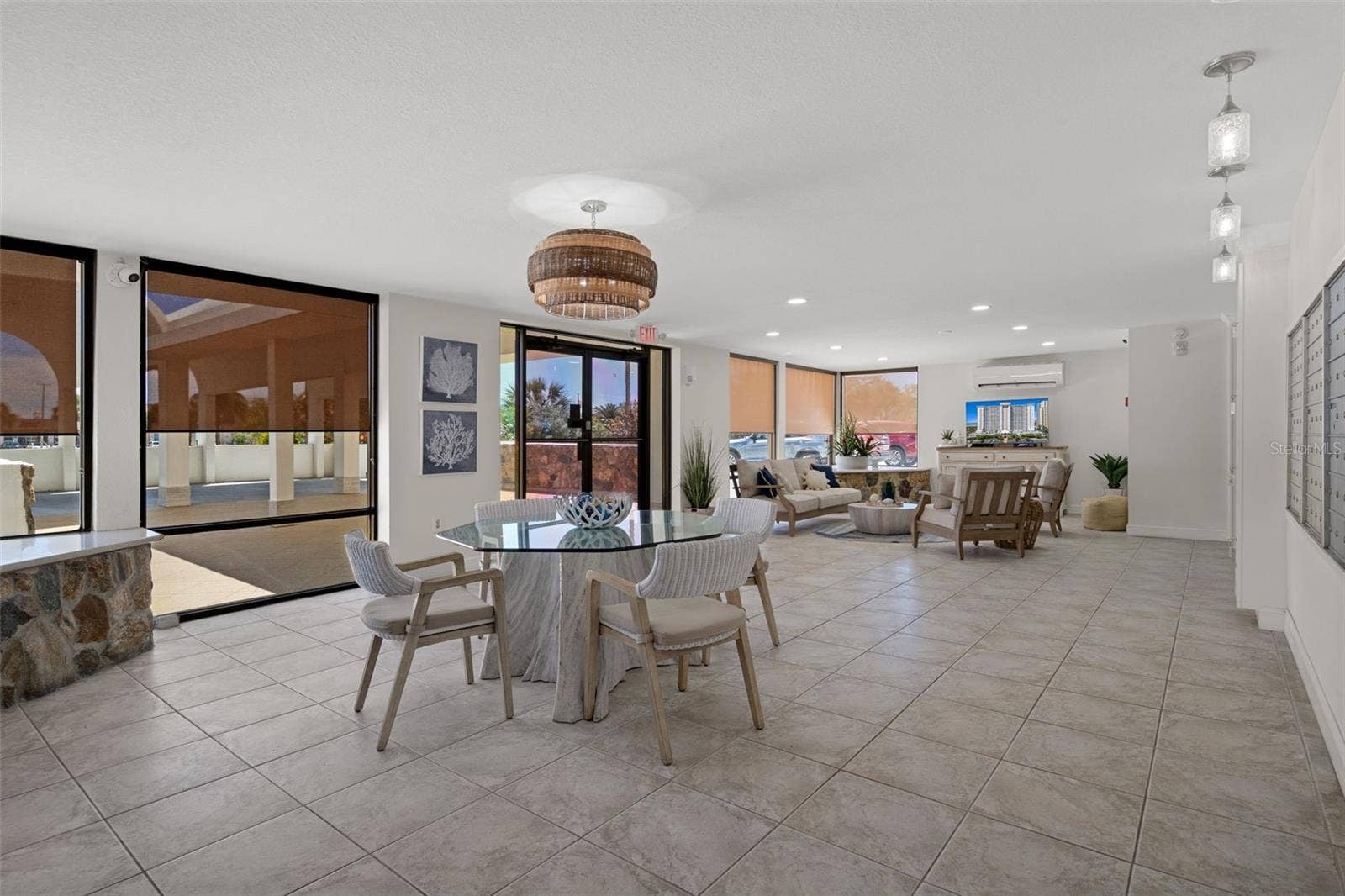 1230 GULF BOULEVARD, #303, Clearwater Beach, FL 33767 Community Room offers a relaxing space to meet with friends and also houses the mailboxes