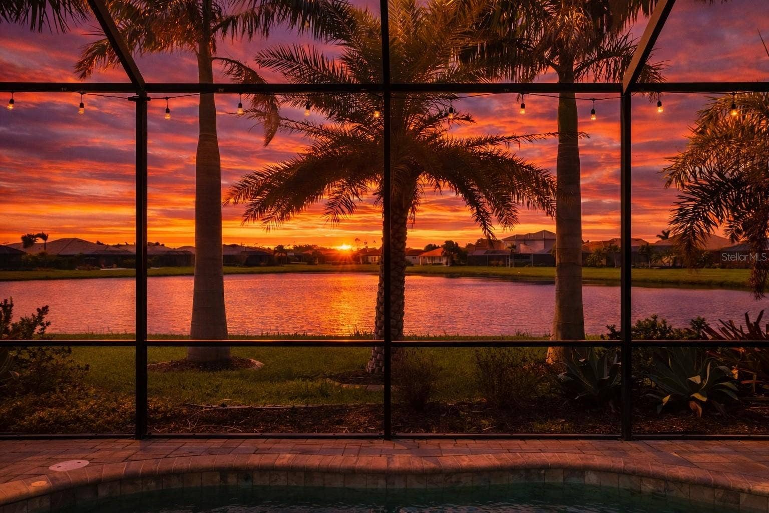 10107 CARNOUSTIE PLACE, Bradenton, FL 34211 Sunset View from Pool