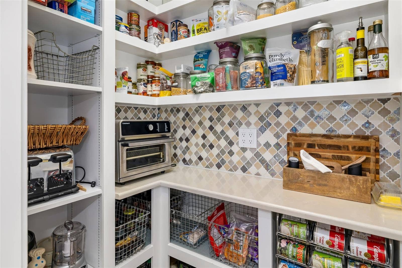 10107 CARNOUSTIE PLACE, Bradenton, FL 34211 Organized Pantry with beautiful backsplash