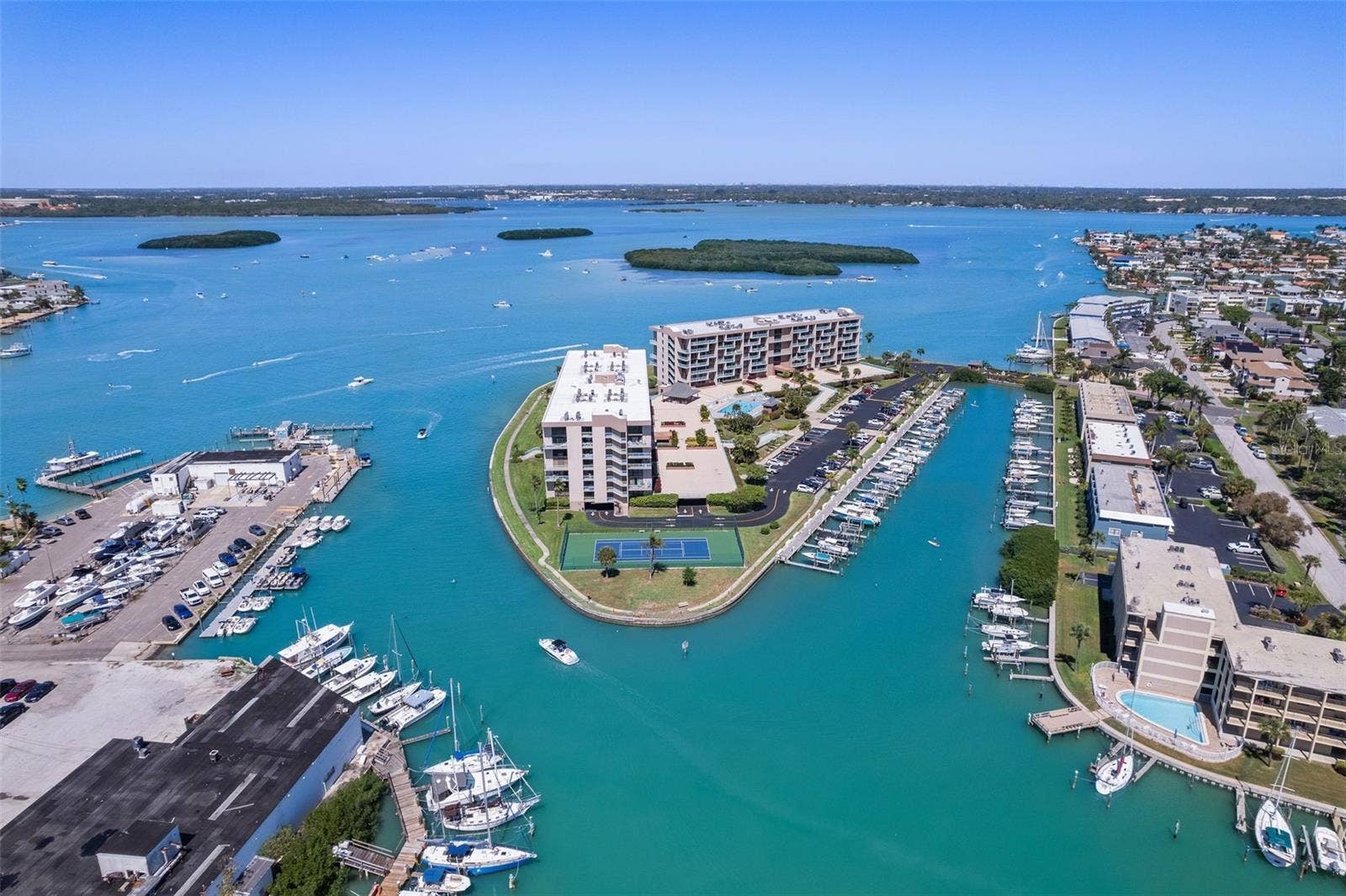 1 KEY CAPRI, #102E, Treasure Island, FL 33706 looking towards sandbar and intrcoastal
