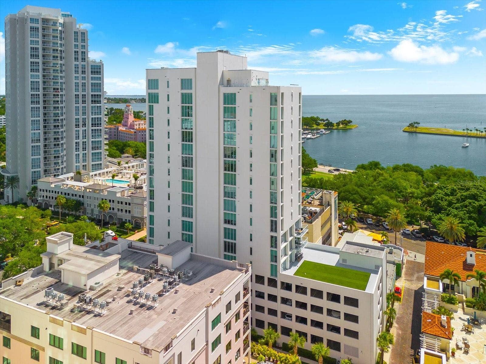 176 4TH AVENUE NE, #201, St Petersburg, FL 33701 Aerial Water and Building Views
