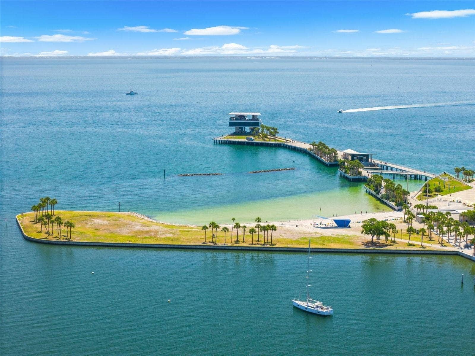 176 4TH AVENUE NE, #201, St Petersburg, FL 33701 Aerial Water and Building Views