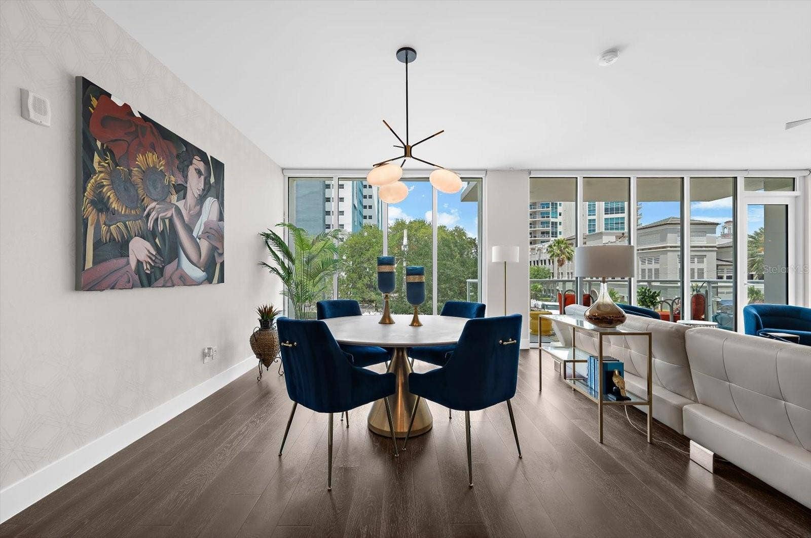 176 4TH AVENUE NE, #201, St Petersburg, FL 33701 Living Room Area with Balcony