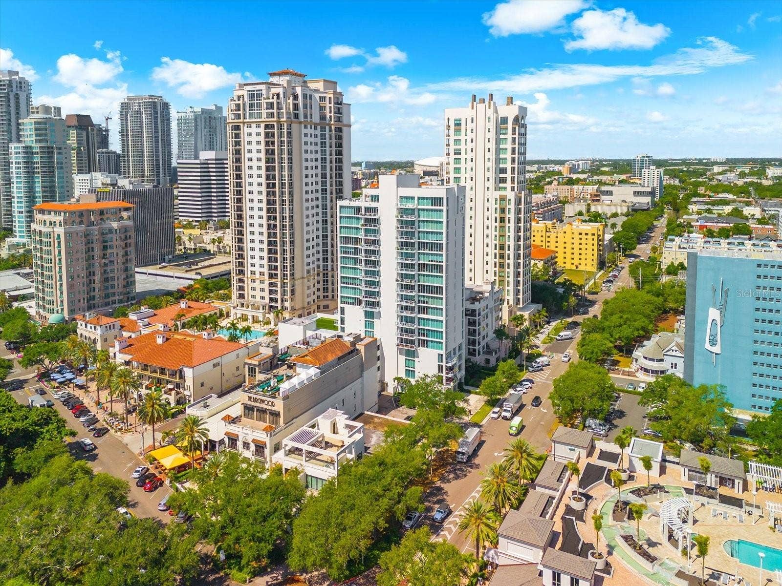 176 4TH AVENUE NE, #201, St Petersburg, FL 33701 Aerial Water and Building Views