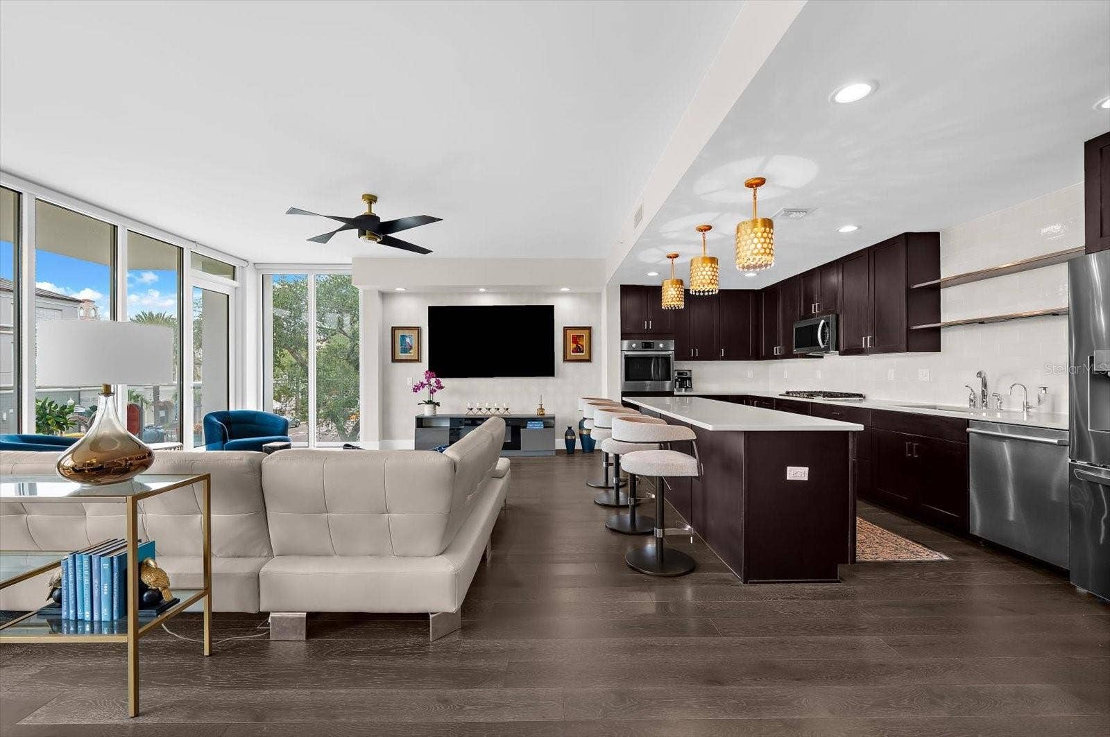 176 4TH AVENUE NE, #201, St Petersburg, FL 33701 Kitchen and Living Room
