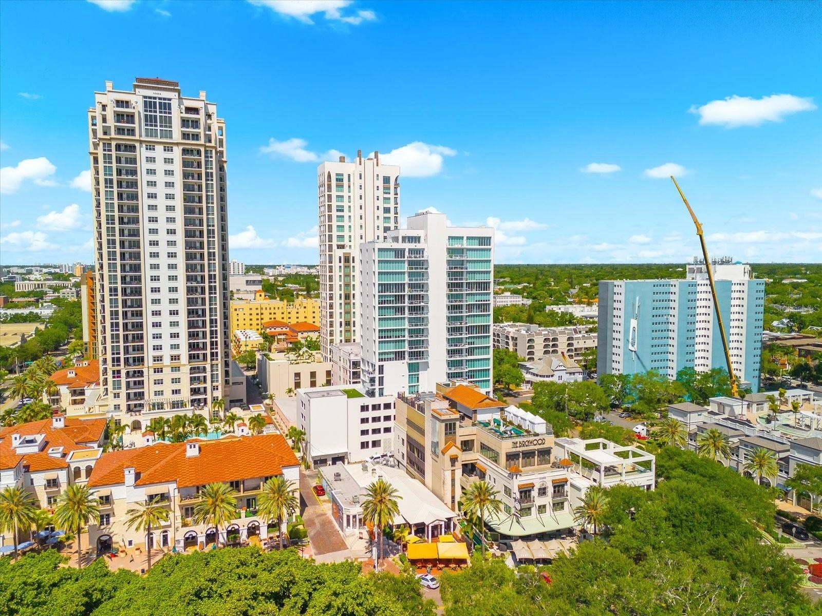 176 4TH AVENUE NE, #201, St Petersburg, FL 33701 Aerial Water and Building Views