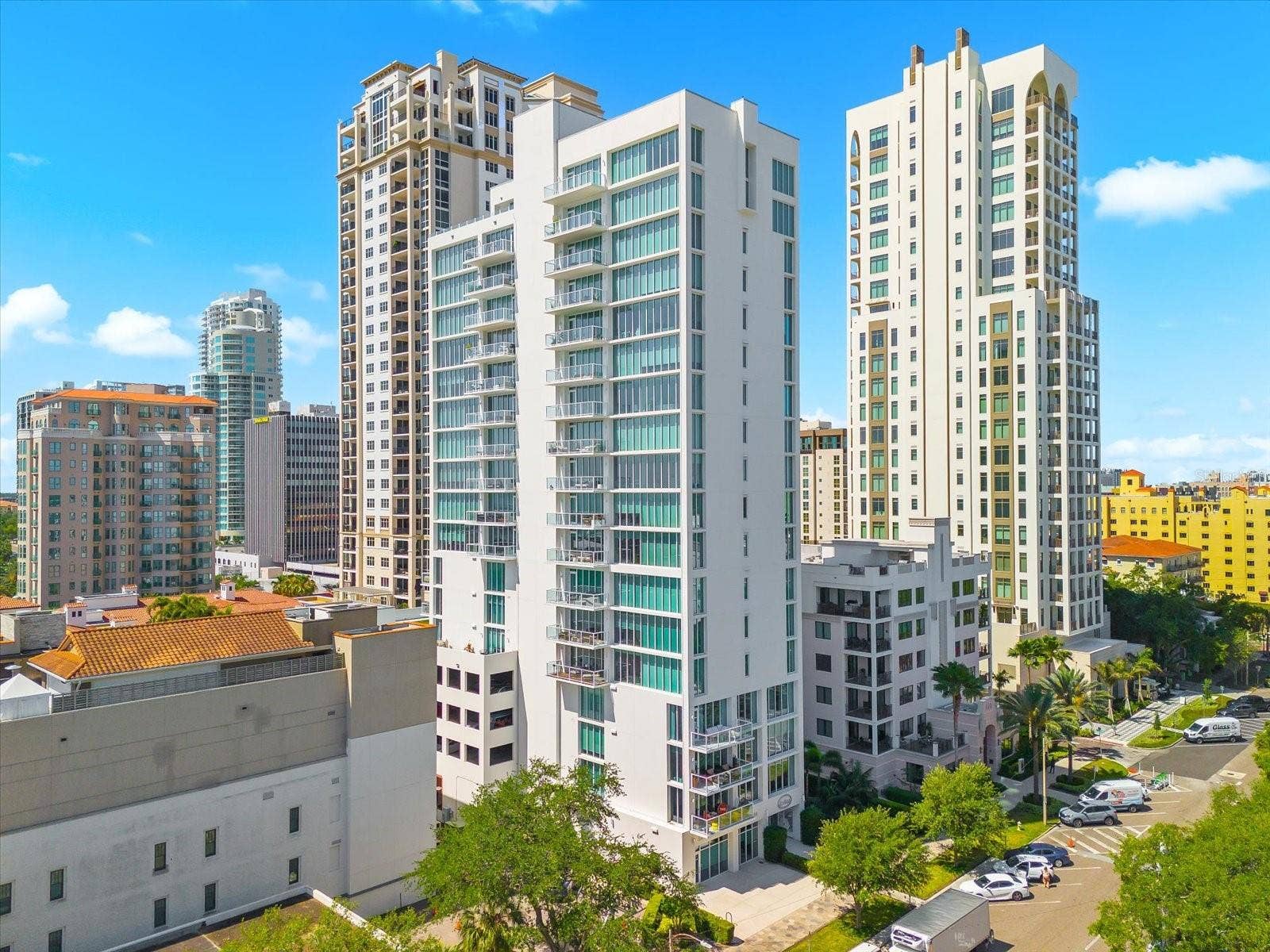 176 4TH AVENUE NE, #201, St Petersburg, FL 33701 Aerial Water and Building Views