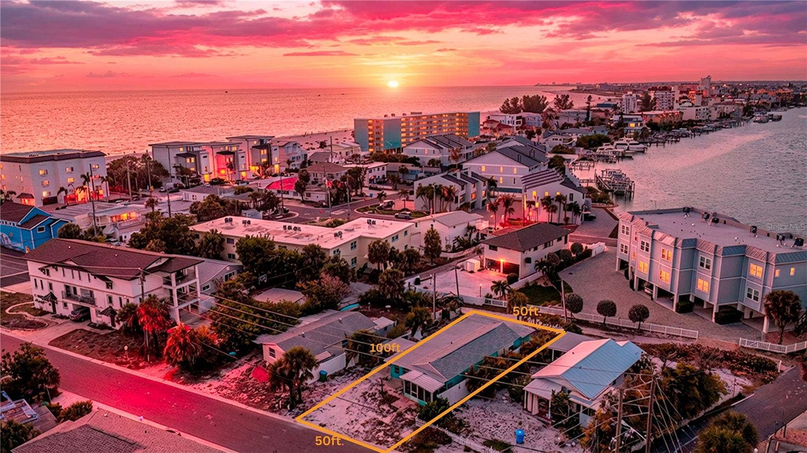 148 98TH AVENUE, Treasure Island, FL 33706 Enjoy epic sunsets and water views to the east and west from 2nd 3rd and rooftop terrace levels of 2 unit building designed for this lot.