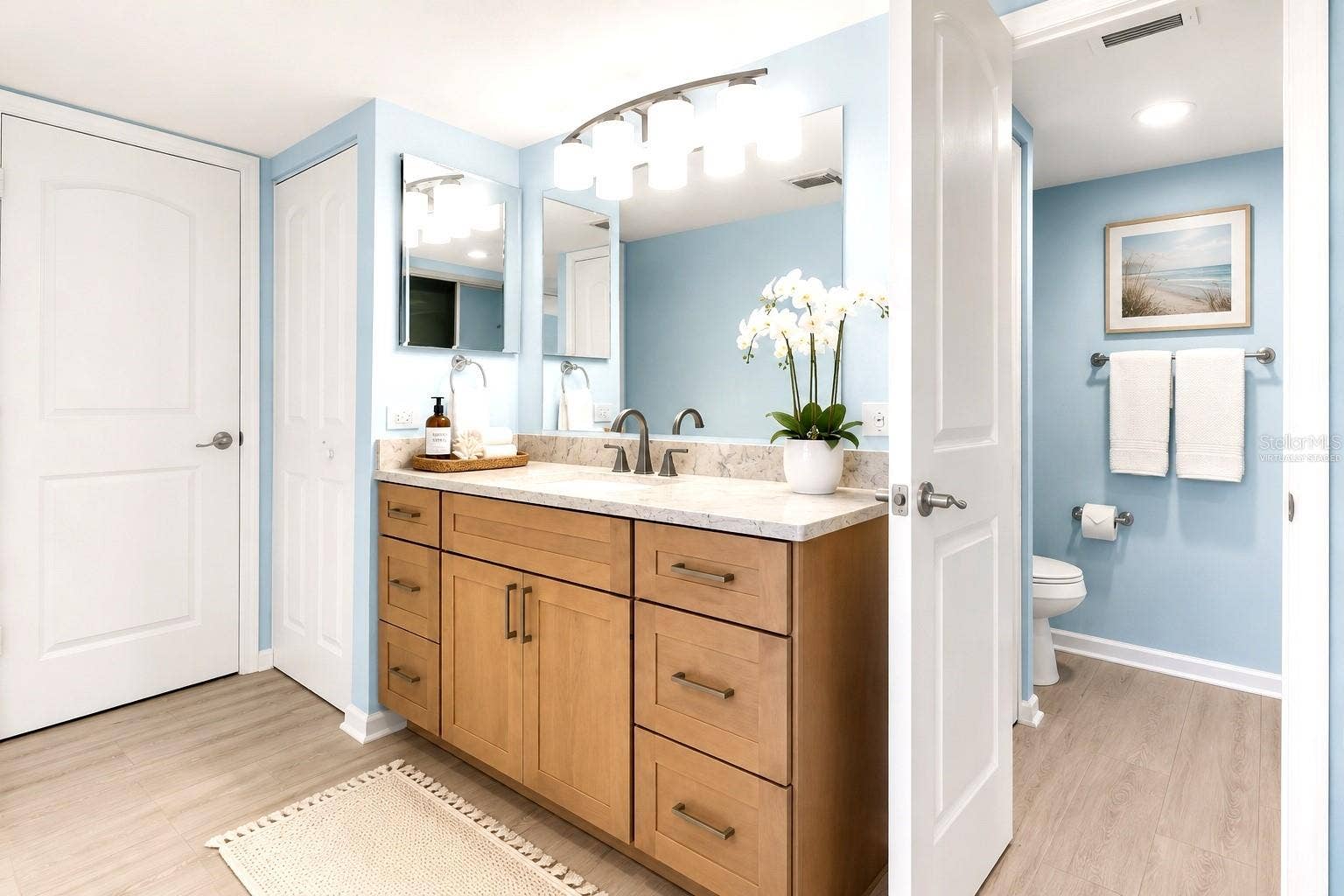 450 TREASURE ISLAND CAUSEWAY, #102, Treasure Island, FL 33706 Master Bath virtually staged