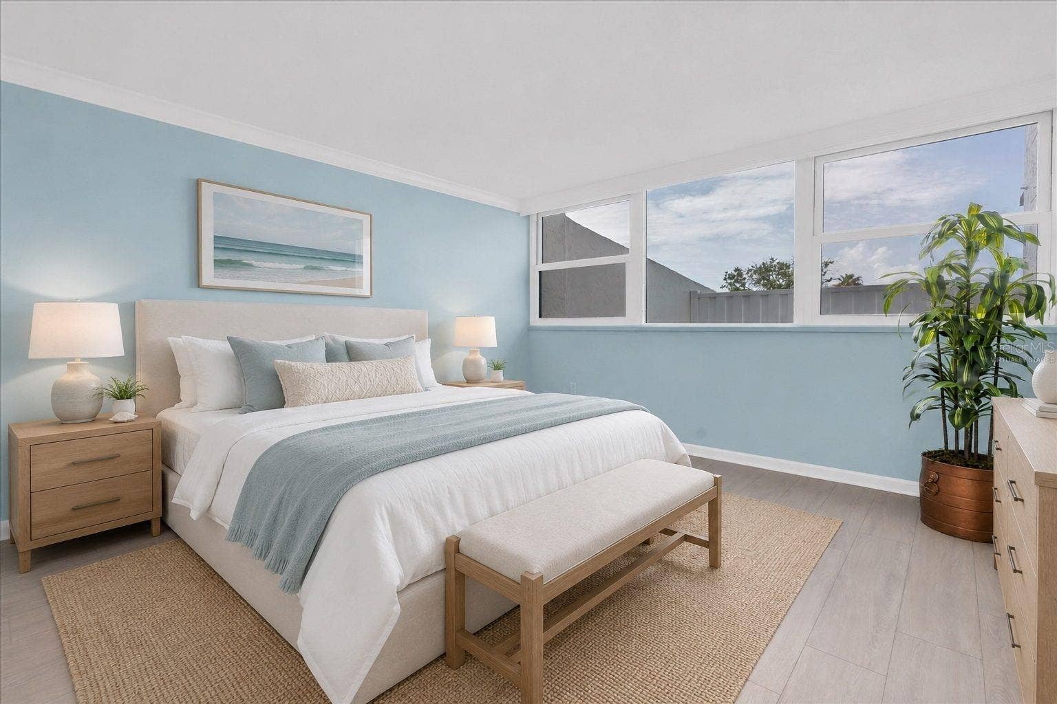 450 TREASURE ISLAND CAUSEWAY, #102, Treasure Island, FL 33706 Master Bedroom virtually staged