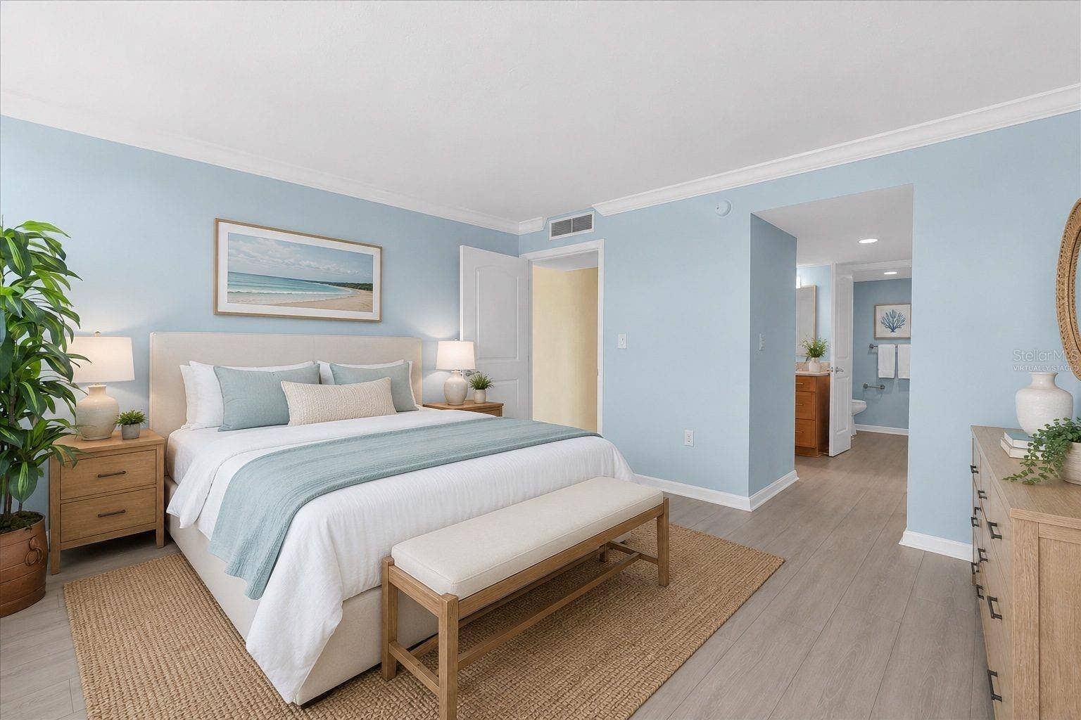 450 TREASURE ISLAND CAUSEWAY, #102, Treasure Island, FL 33706 Master bedroom virtually staged
