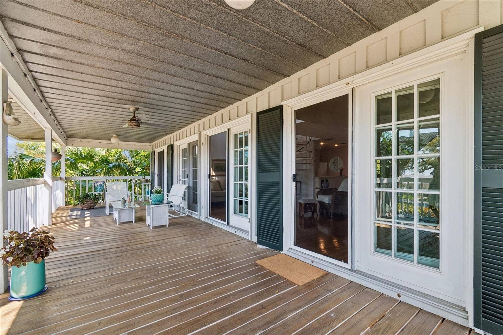 600 N MAYO STREET, Crystal Beach, FL 34681 Porch entrance from the exterior staircase