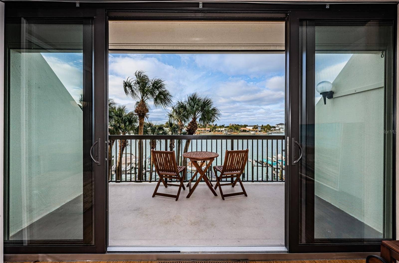 Step out onto the oversized balcony