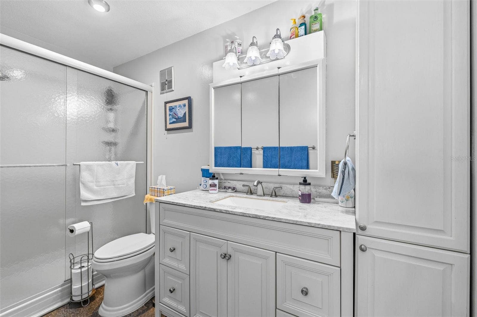5521 80TH STREET N, #212, St Petersburg, FL 33709 Bathroom with updated vanity and storage