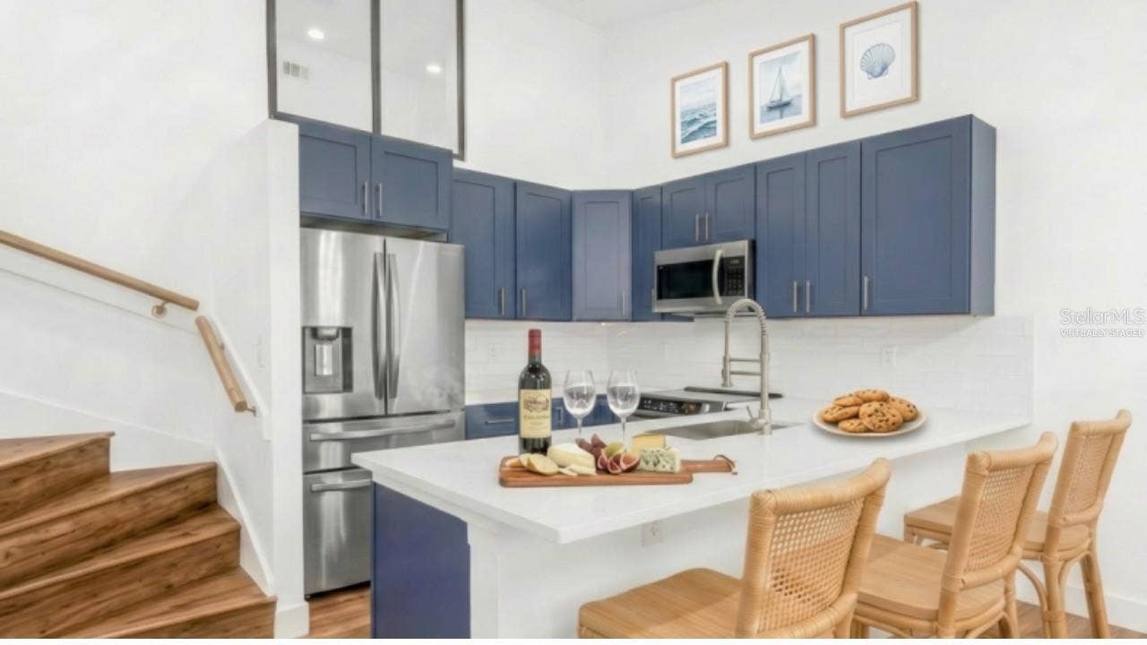 Virtually staged kitchen