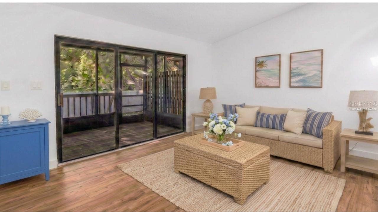 Virtually staged/living room