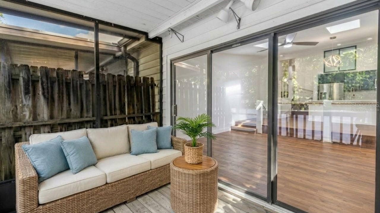 Virtually staged / back porch