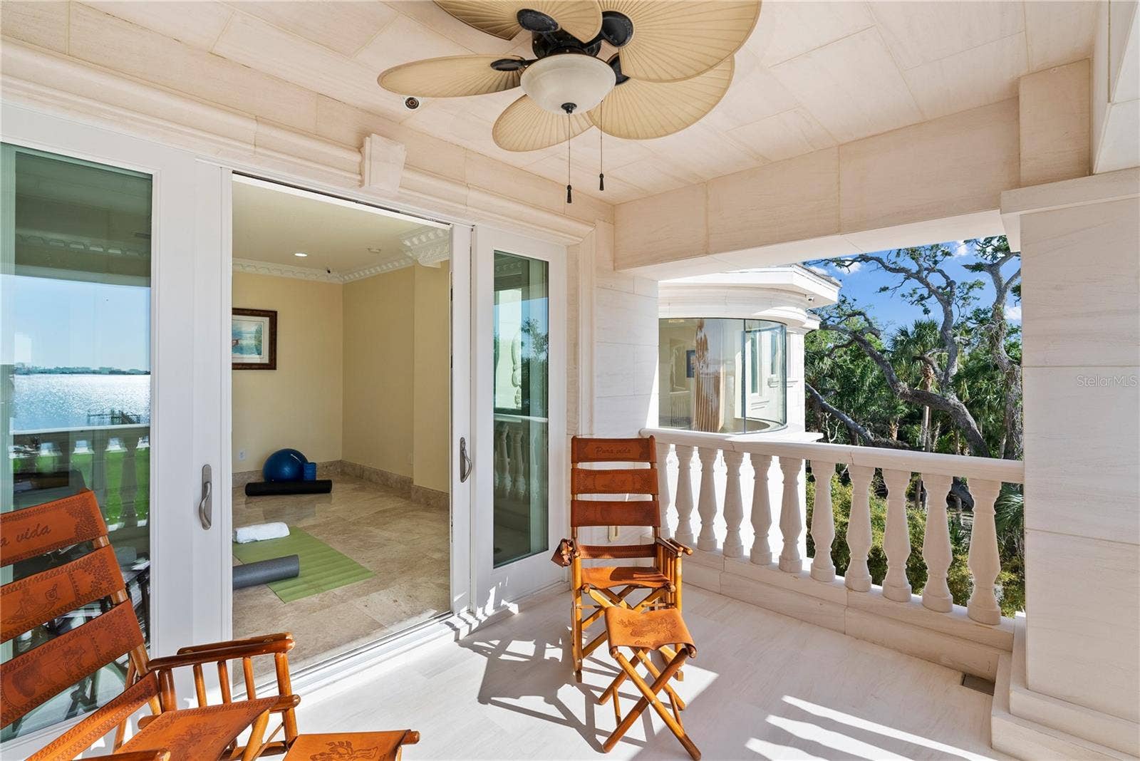 2000 PARK STREET N, St Petersburg, FL 33710 Large water view balconies. Relax after a yoga work out. Flexible space designed for health and lifestyle.