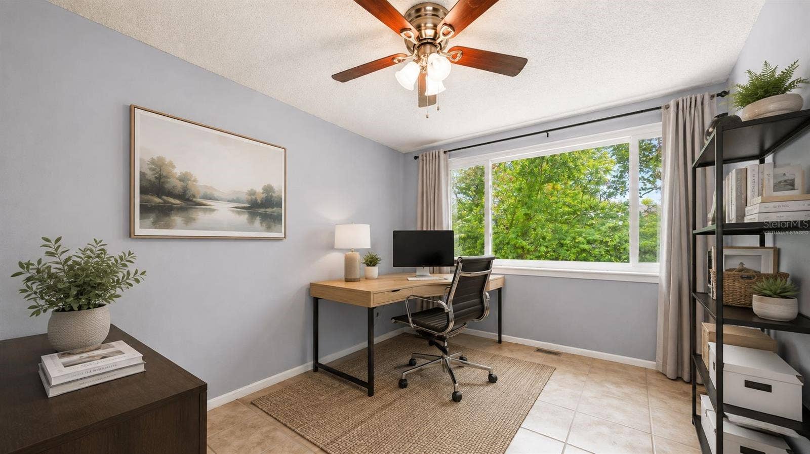 Virtually staged as an office
