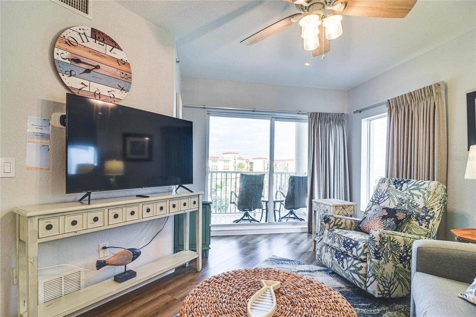 12000 GULF BOULEVARD, #603N, Treasure Island, FL 33706 Living to Balcony
