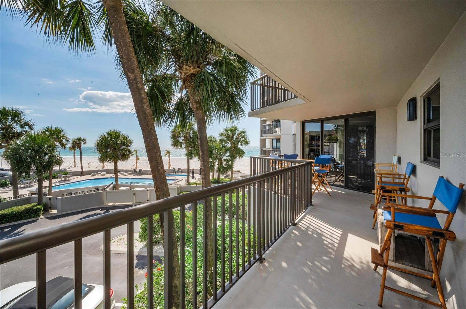 1660 GULF BOULEVARD, #208, Clearwater Beach, FL 33767 The large wraparound balcony leading to the beach side