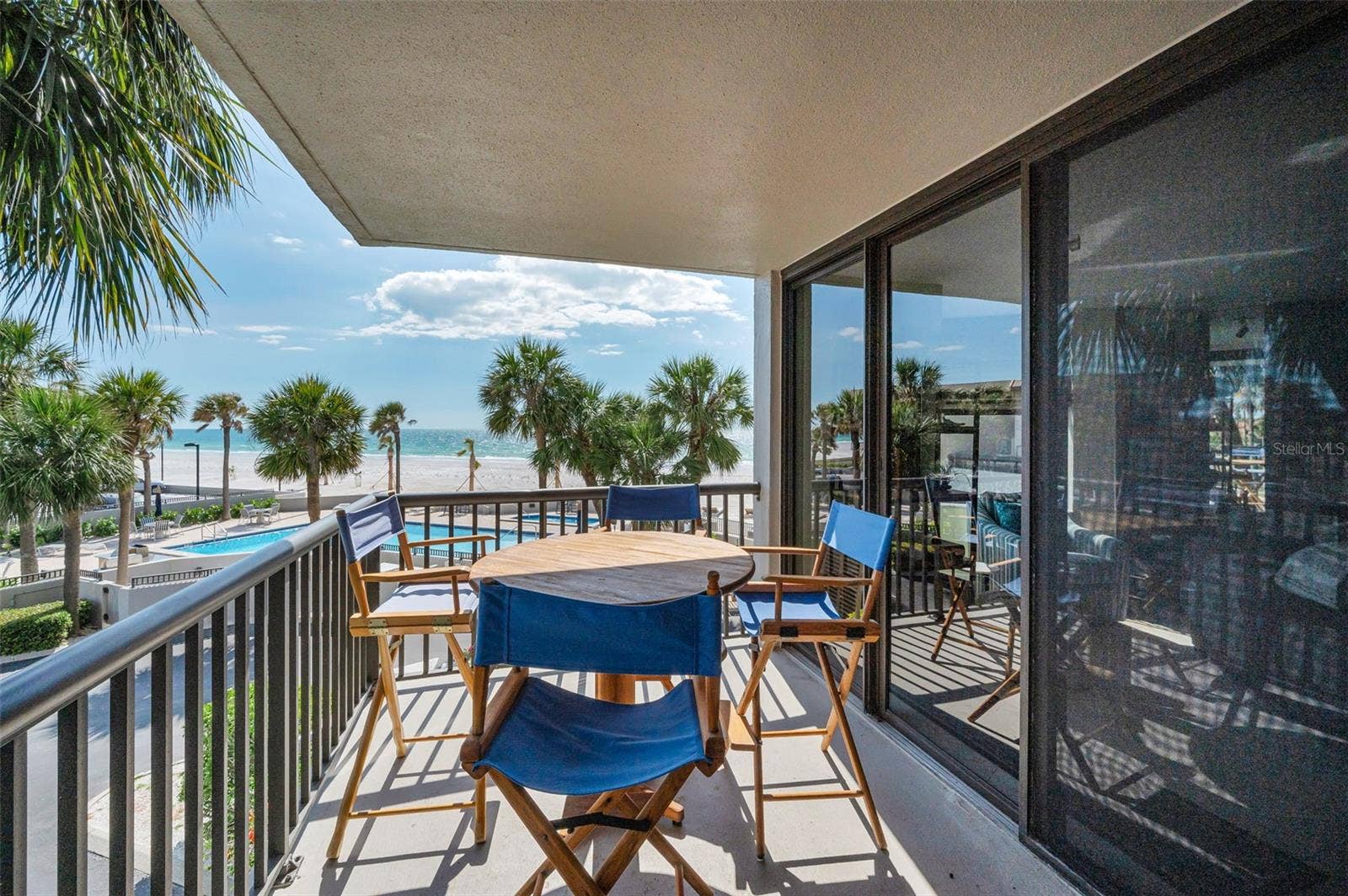 1660 GULF BOULEVARD, #208, Clearwater Beach, FL 33767 Balcony off the Living Room